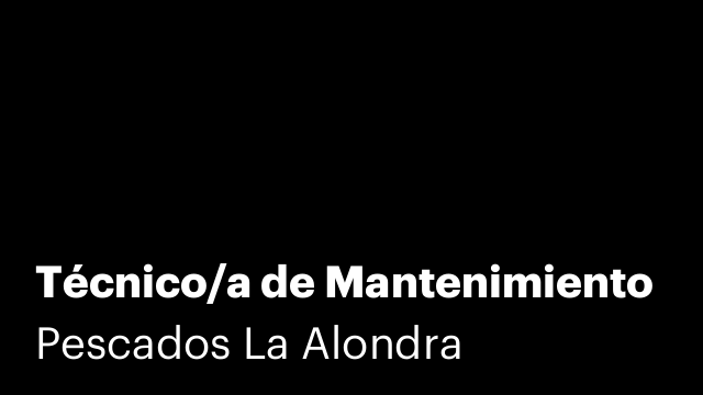 Técnico/a de Mantenimiento