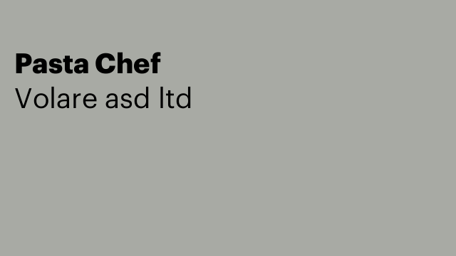 Pasta Chef