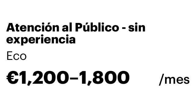 Atención al Público - sin experiencia