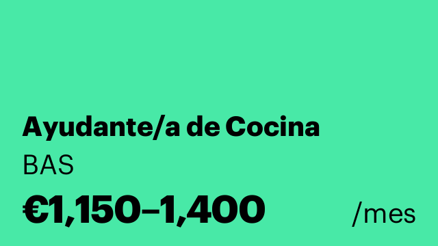 Ayudante/a de Cocina
