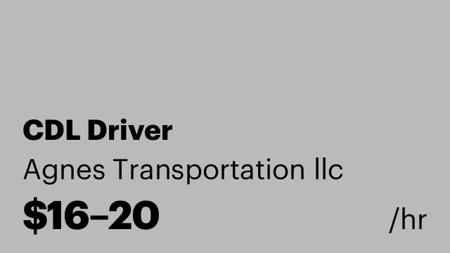 CDL Driver