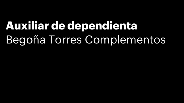 Auxiliar de dependienta