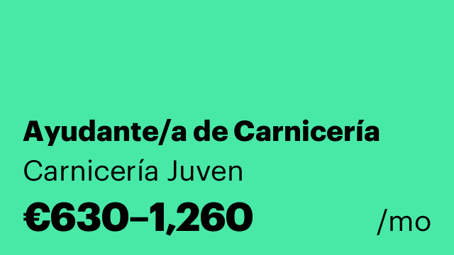 Ayudante/a de Carnicería