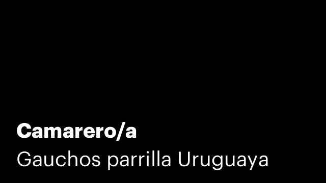 Camarero/a