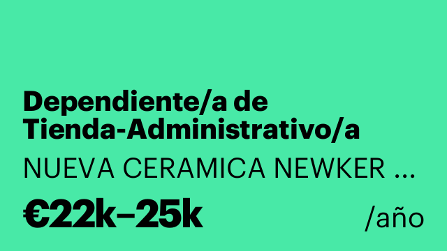 Dependiente/a de Tienda-Administrativo/a comercial