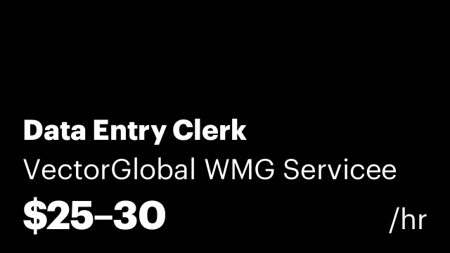 Data Entry Clerk