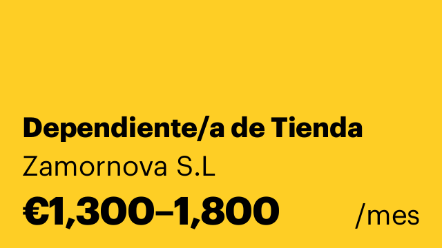 Dependiente/a de Tienda
