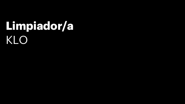 Limpiador/a
