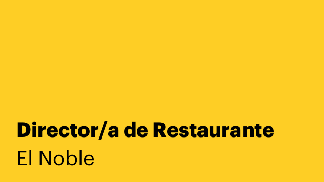 Director/a de Restaurante