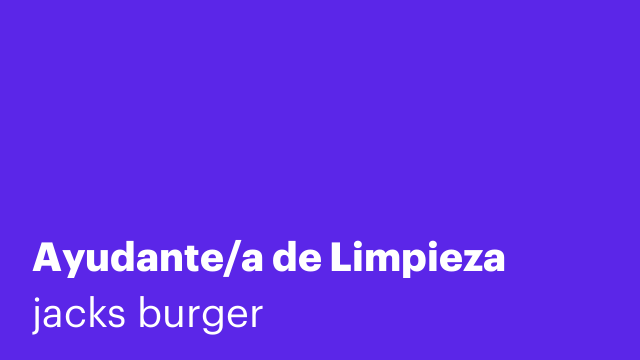 Ayudante/a de Limpieza
