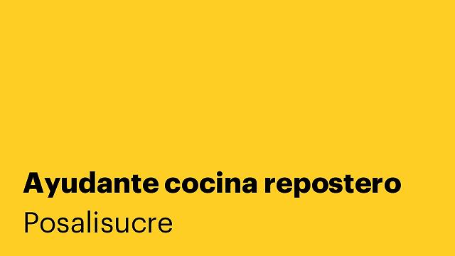 Ayudante cocina repostero