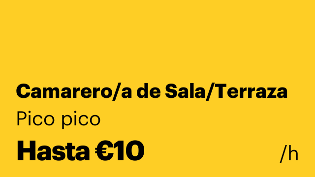 Camarero/a de Sala/Terraza