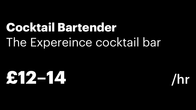 Cocktail Bartender