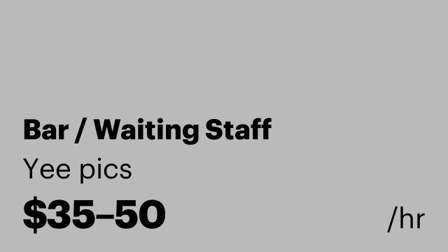 Bar / Waiting Staff