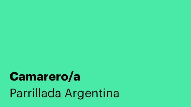 Camarero/a