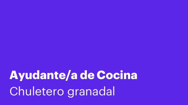 Ayudante/a de Cocina