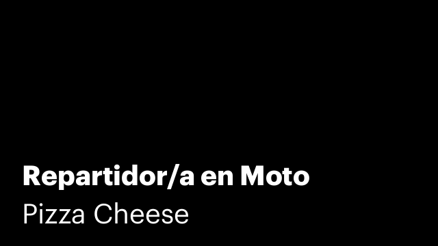 Repartidor/a en Moto