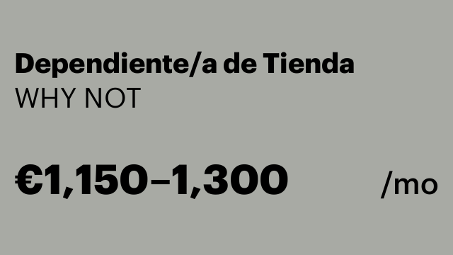 Dependiente/a de Tienda