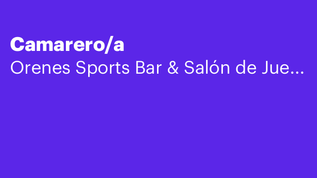 Camarero/a