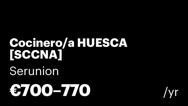 Cocinero/a HUESCA [SCCNA]