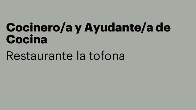 Cocinero/a y Ayudante/a de Cocina