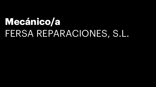 Mecánico/a