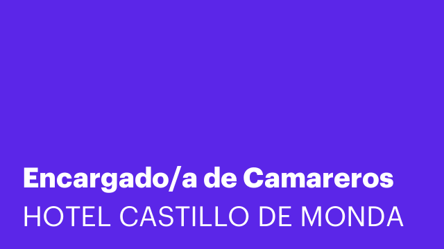 Encargado/a de Camareros