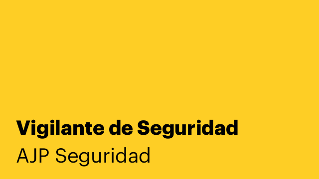 Vigilante de Seguridad