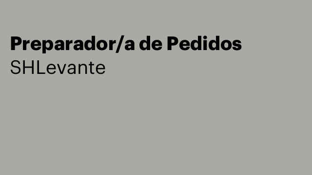 Preparador/a de Pedidos