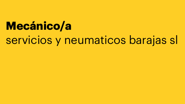 Mecánico/a