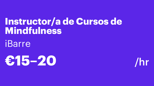 Instructor/a de Cursos de Mindfulness