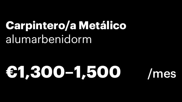 Carpintero/a Metálico