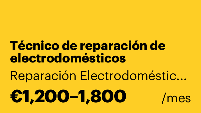 Técnico de reparación de electrodomésticos