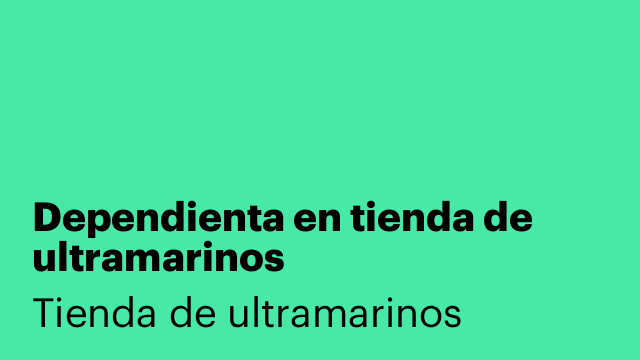 Dependienta en tienda de ultramarinos