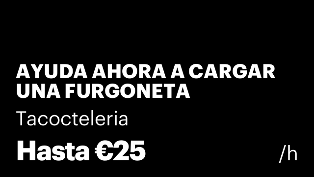 AYUDA AHORA A CARGAR UNA FURGONETA