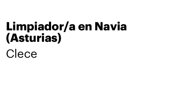 Limpiador/a en Navia (Asturias)