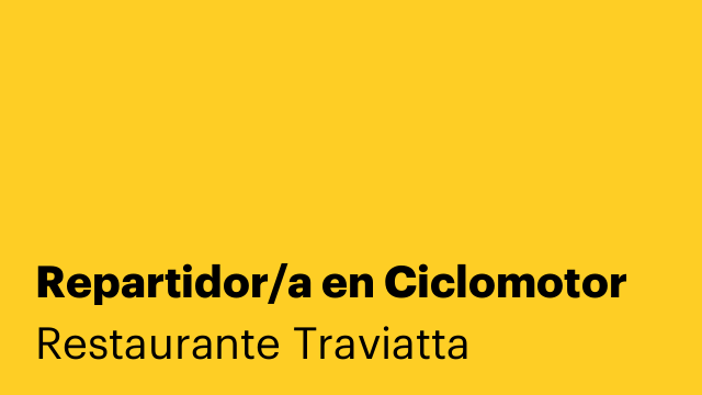 Repartidor/a en Ciclomotor