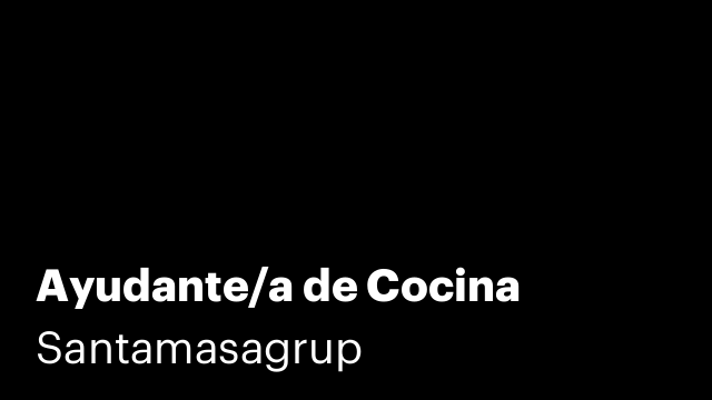 Ayudante/a de Cocina