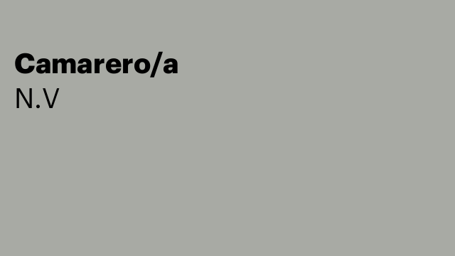 Camarero/a