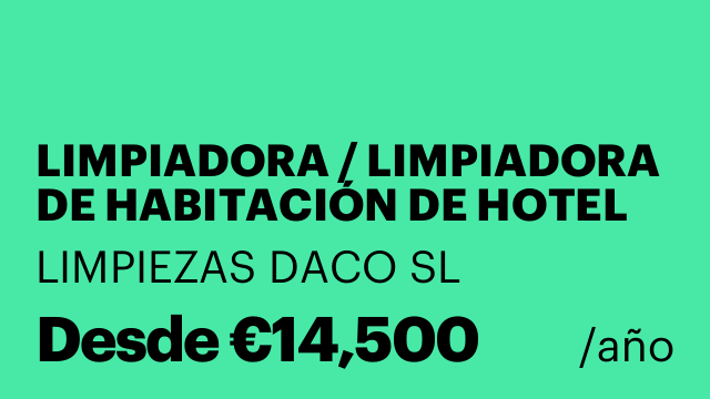 LIMPIADORA / LIMPIADORA DE HABITACIÓN DE HOTEL (CAMARERA DE PISO)