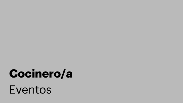 Cocinero/a