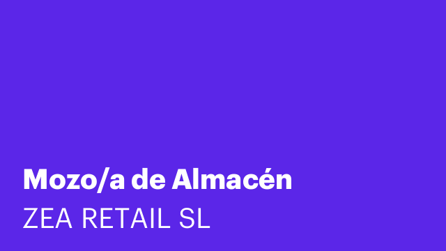 Mozo/a de Almacén