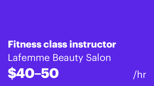 Fitness class instructor