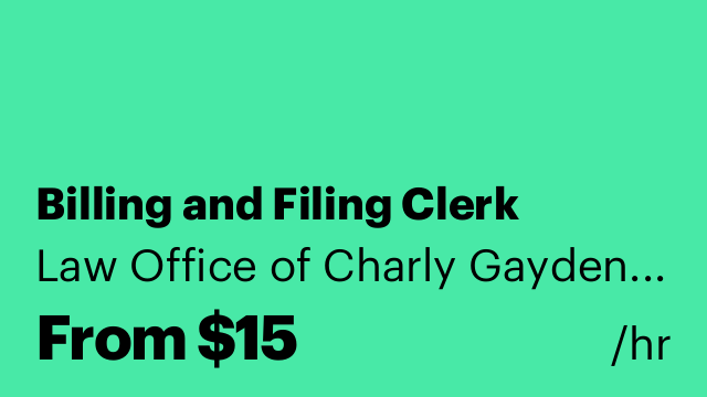 Billing and Filing Clerk