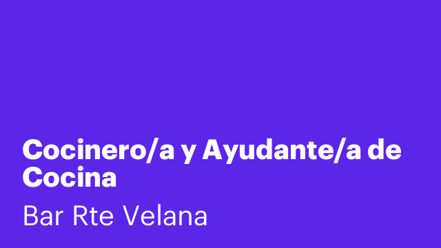 Cocinero/a y Ayudante/a de Cocina
