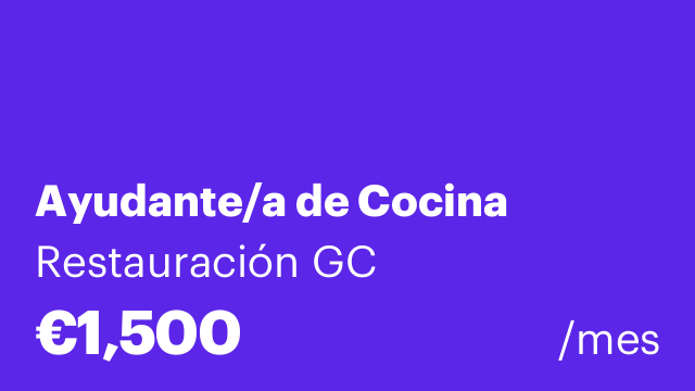 Ayudante/a de Cocina