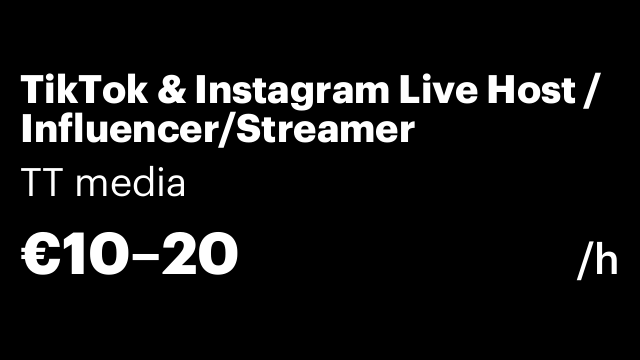 TikTok & Instagram Live Host / Influencer/Streamer