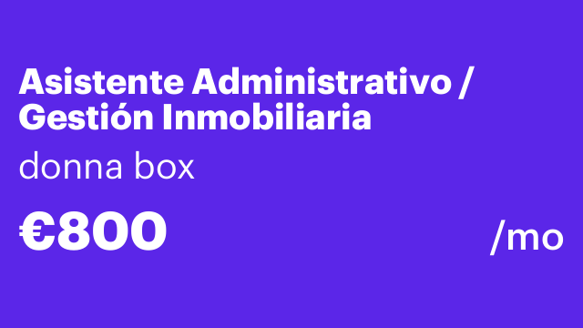 Asistente Administrativo / Gestión Inmobiliaria