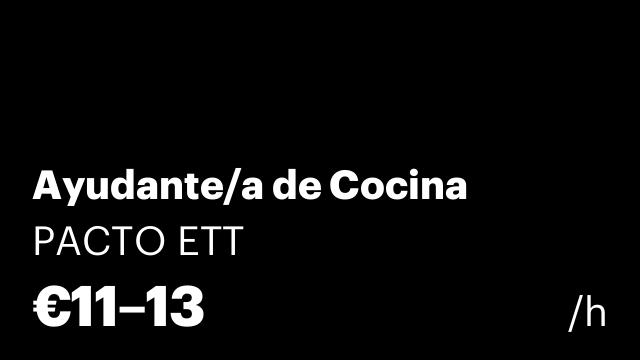 Ayudante/a de Cocina