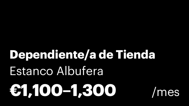 Dependiente/a de Tienda